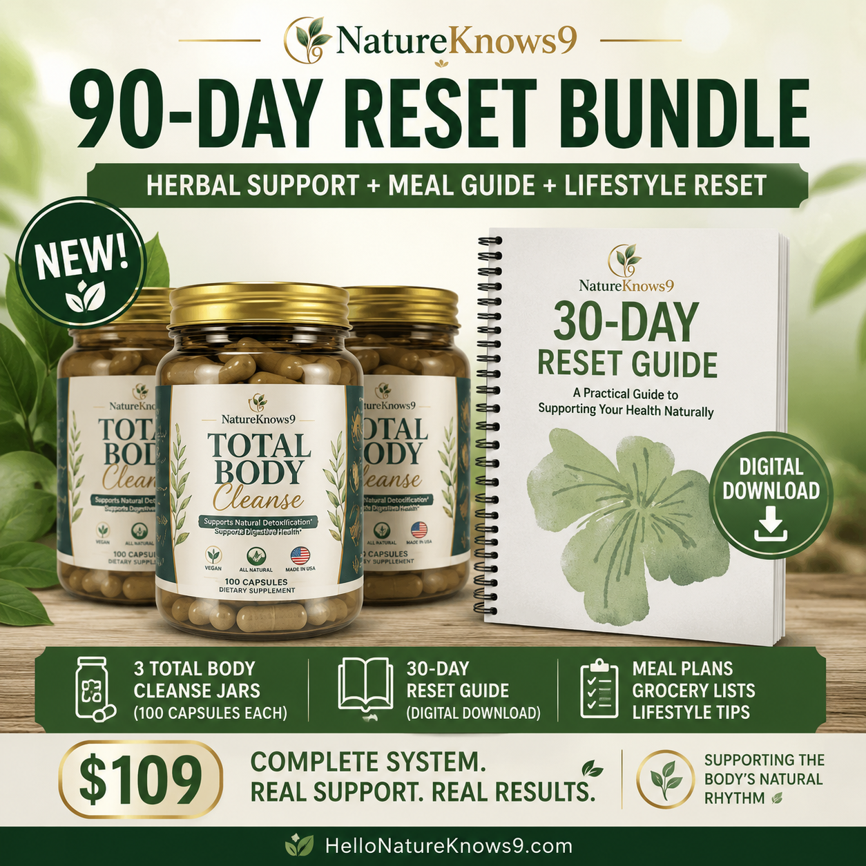 NatureKnows9 90-Day Reset Bundle